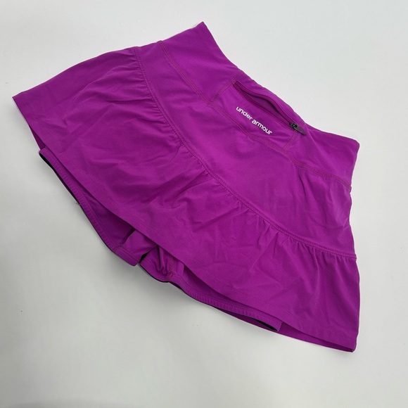 Under Armour HeatGear Skort Women XS Purple Built-In Shorts Running Tennis - Picture 6 of 10